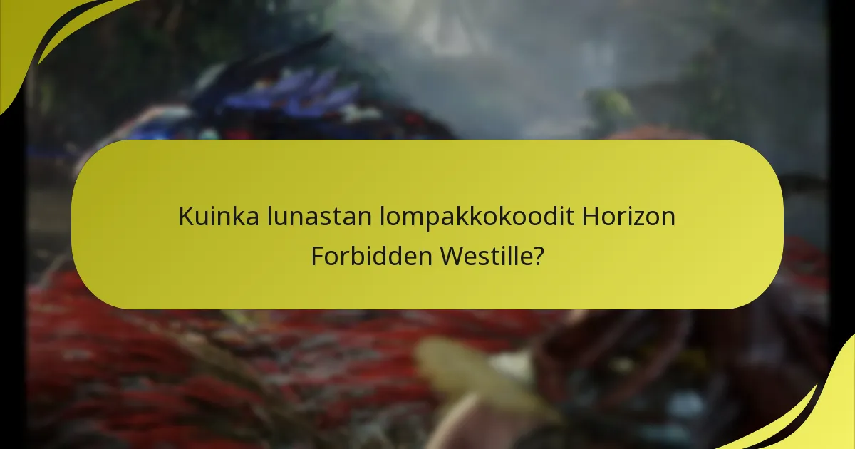 Kuinka lunastan lompakkokoodit Horizon Forbidden Westille?