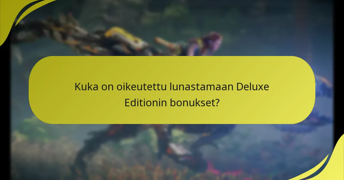 Kuinka lunastaa Deluxe Editionin bonukset Horizon Forbidden Westissä?