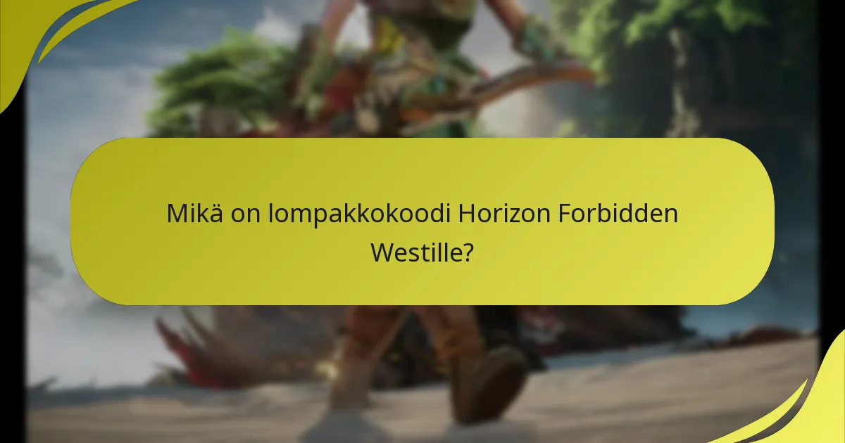 Mitä voin ostaa lompakkokoodilla Horizon Forbidden Westissä?