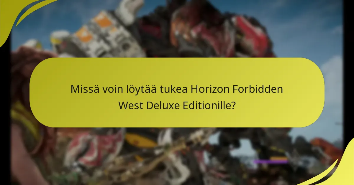 Kuinka voin vianetsintä ongelmia Horizon Forbidden West Deluxe Editionissa?