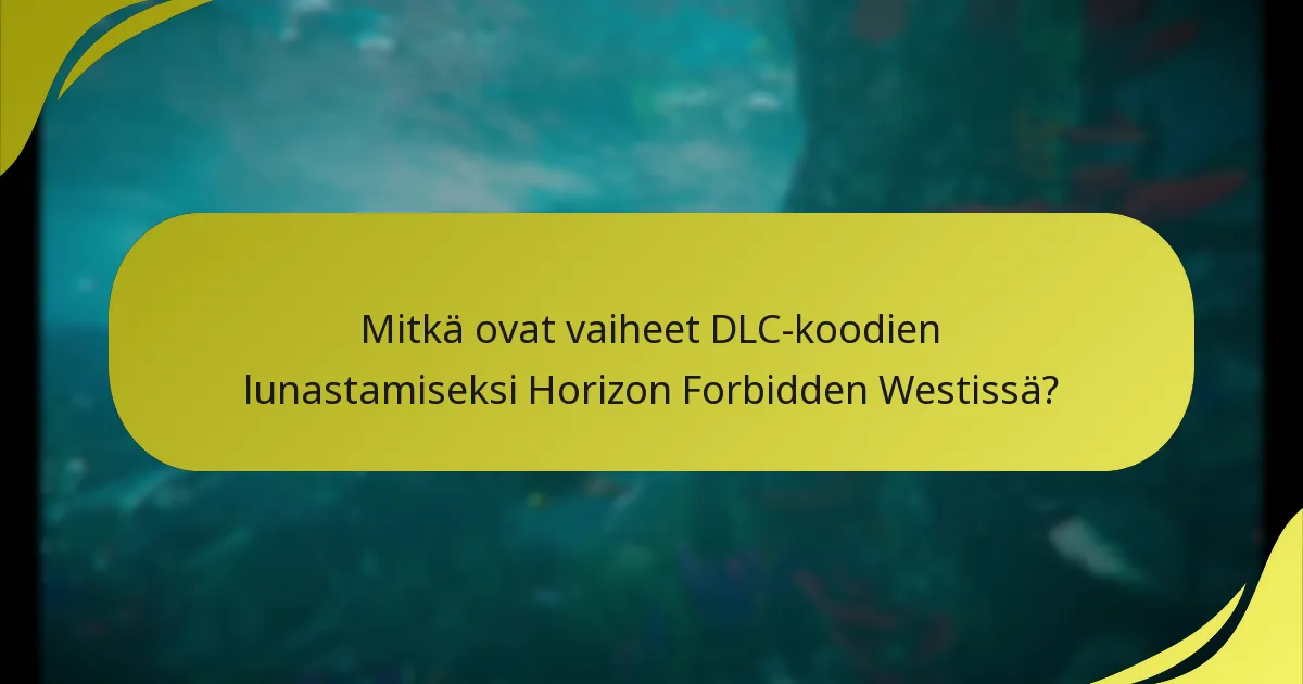 Mitkä alustat tukevat Horizon Forbidden Westin DLC:n lunastamista?